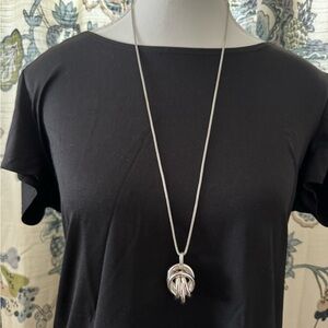 Liz Claiborne Silver Knot Pendant Necklace